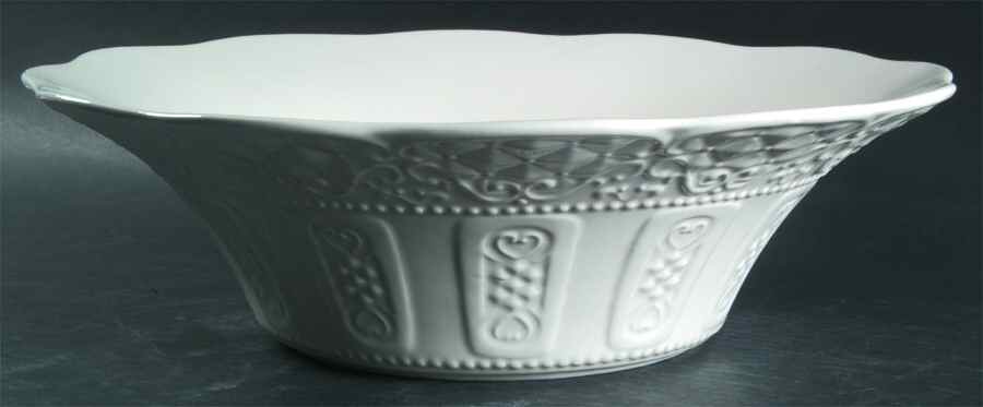 Empress White 15" Round Serving Bowl by American Atelier-1
