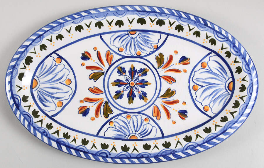 Valencia 16" Oval Serving Platter by Artimino-1