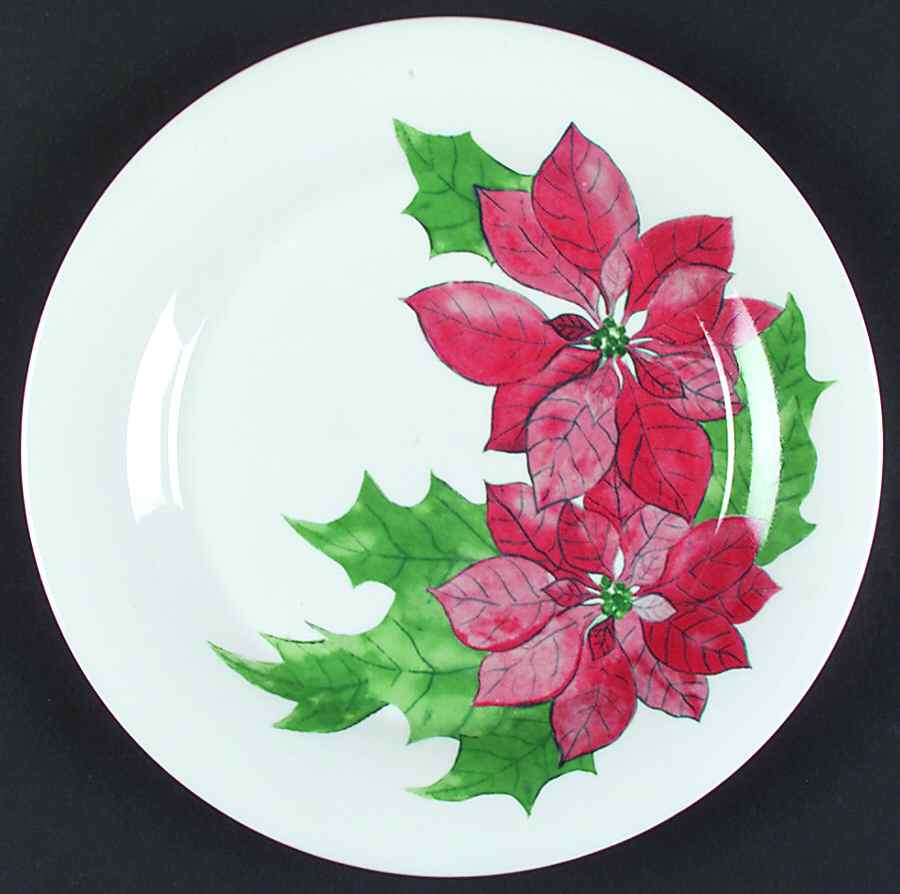 Poinsettia Dinner Plate by American Atelier-1