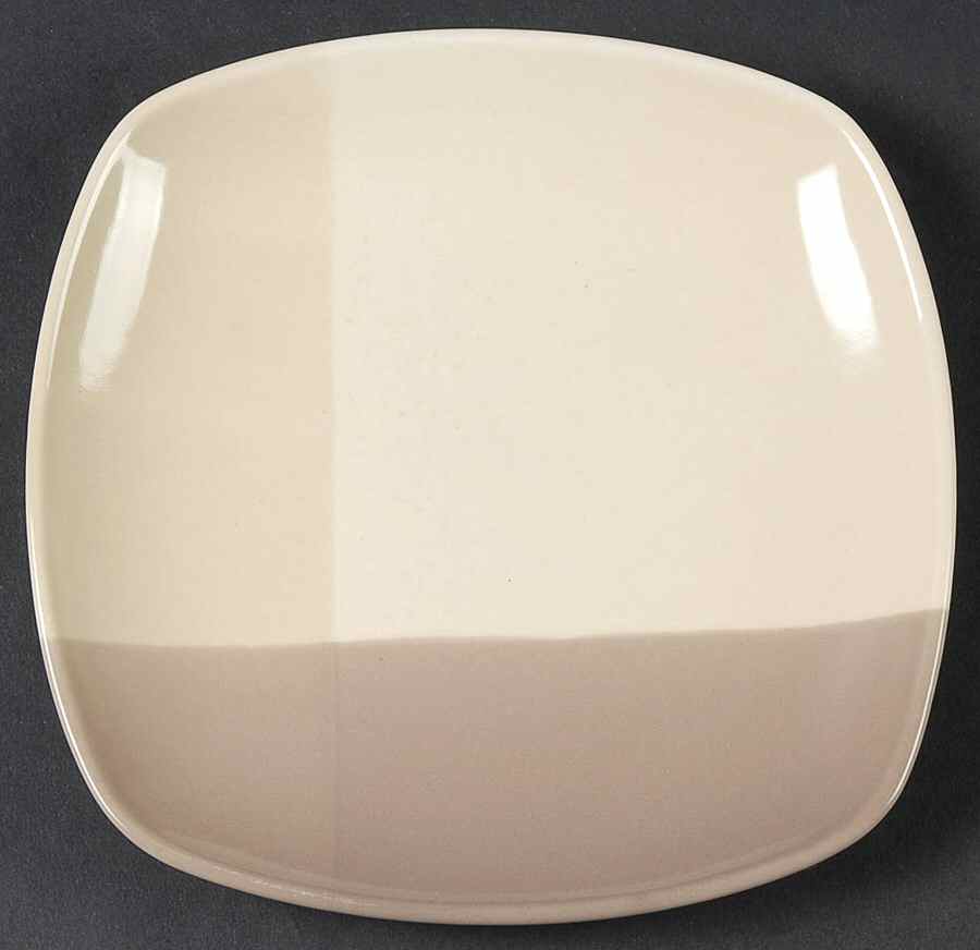 Color Blocks Cream Mocha Bread & Butter Plate by 222 Fifth (PTS)-1