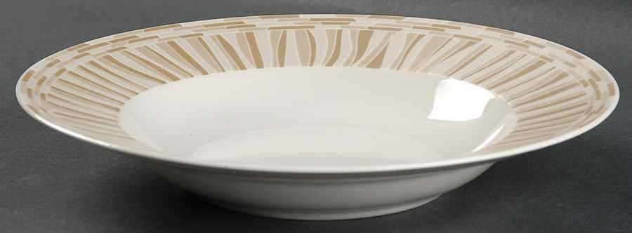 Pearltones Beige Large Rim Soup Bowl by 222 Fifth (PTS)-1