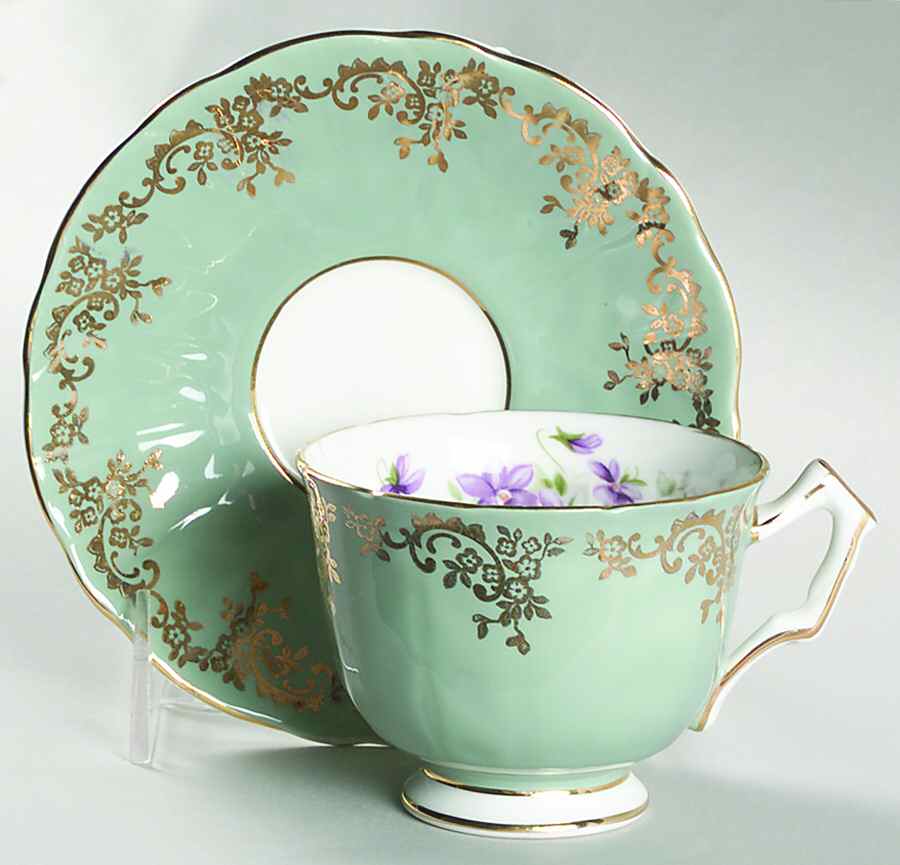 2917 Footed Cup & Saucer Set by John  Aynsley & Sons-1