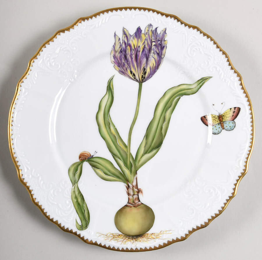 Flowers of Yesterday Dinner Plate by Anna Weatherley-1