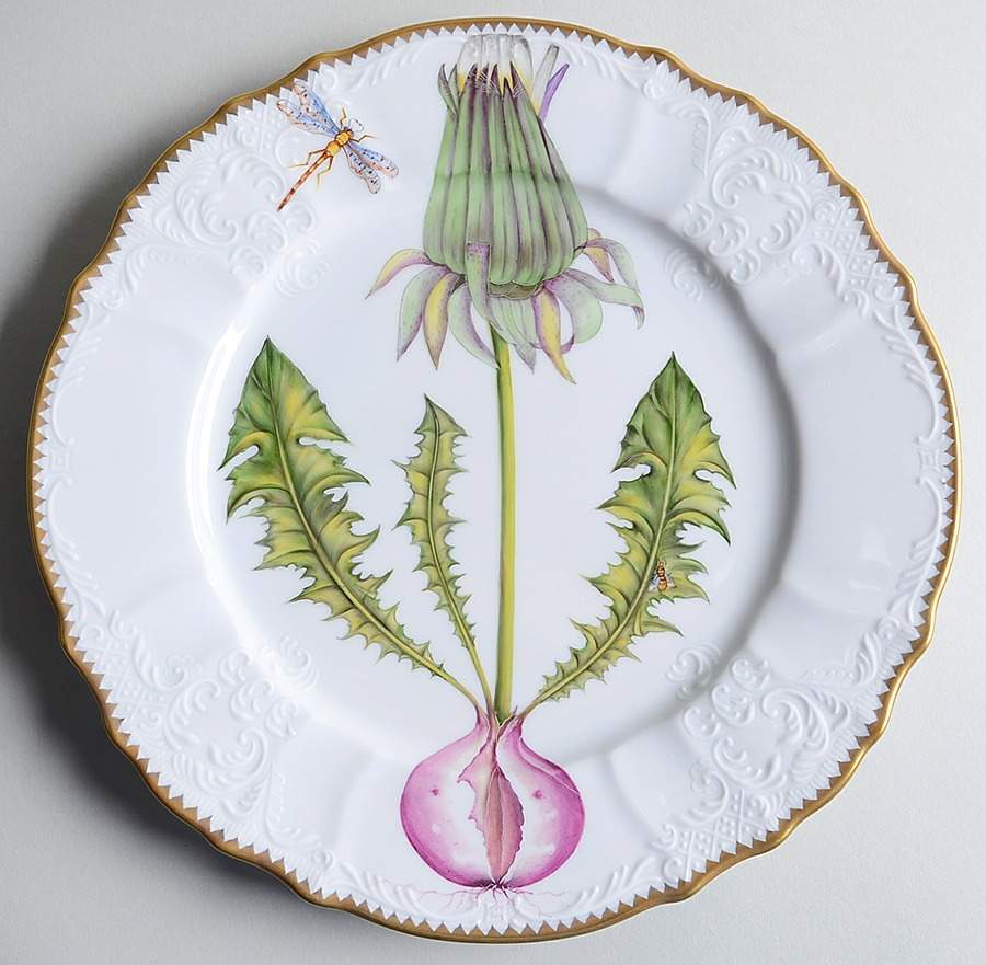 Flowers of Yesterday Dinner Plate by Anna Weatherley-1