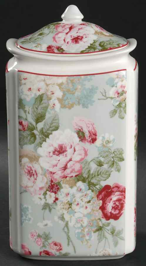 English Rose Large Canister & Lid by 222 Fifth (PTS)-1