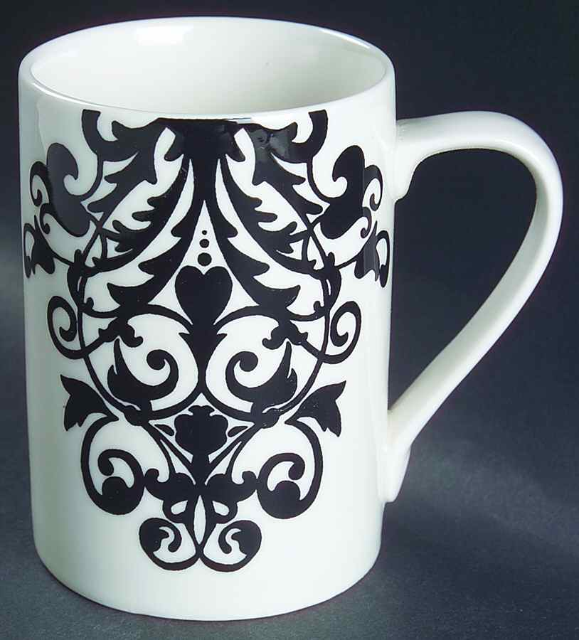Rococo Black and White Mug by 222 Fifth (PTS)-1