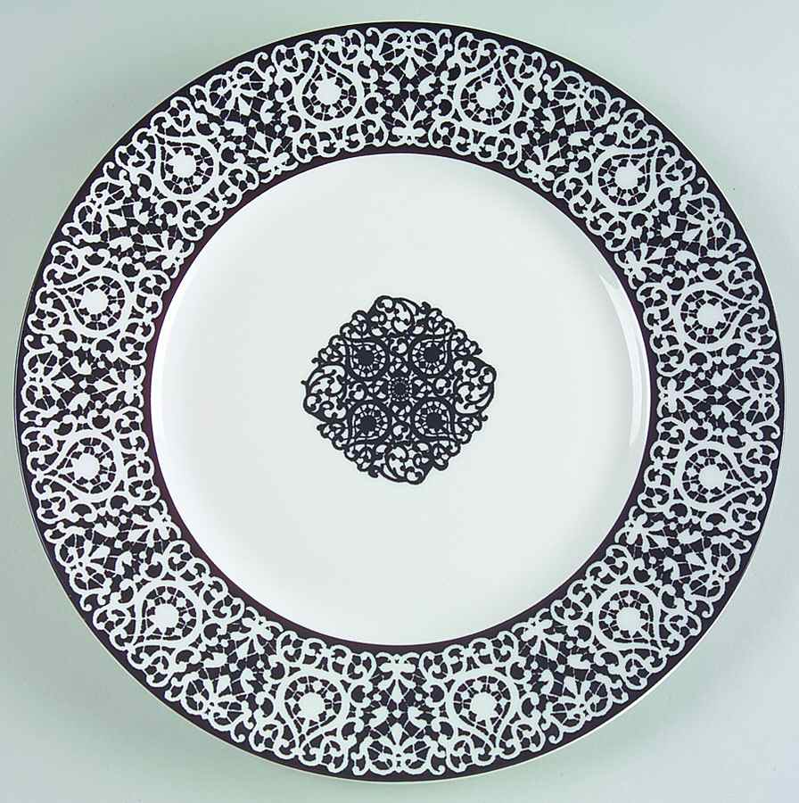 French Market Black Dinner Plate by 222 Fifth (PTS)-1