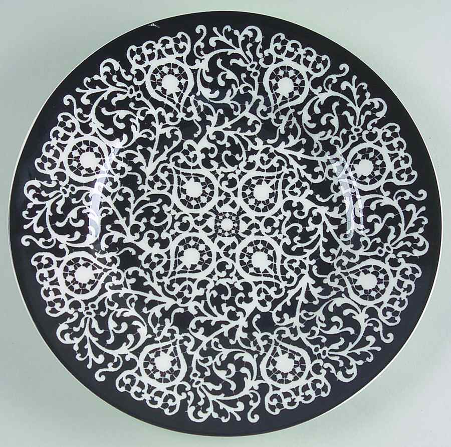 French Market Black Salad/Dessert Plate by 222 Fifth (PTS)-1