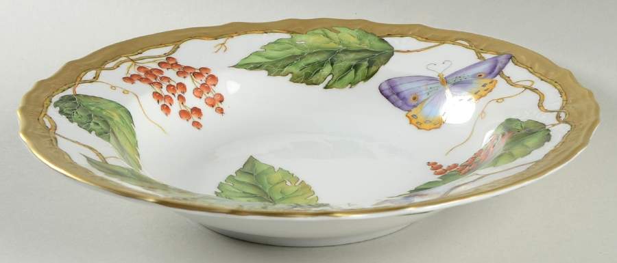 Wildberry Red Large Rim Soup Bowl by Anna Weatherley-1