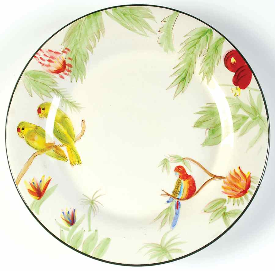 Tropical Birds Dinner Plate by American Atelier-1