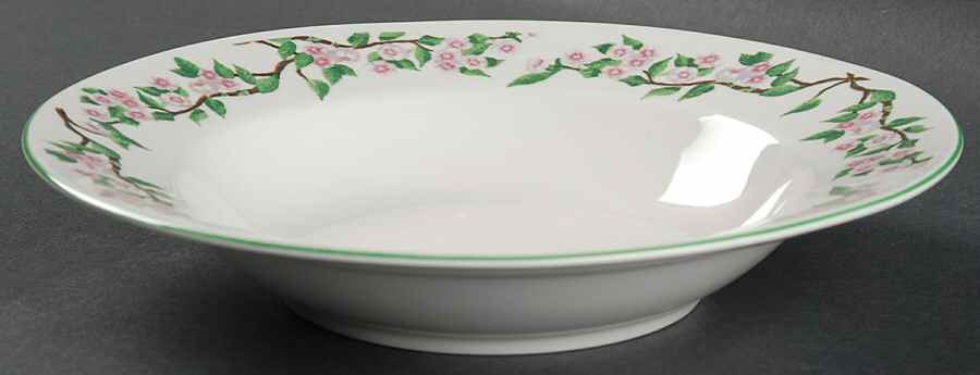 Apple Blossom Large Rim Soup Bowl by American Atelier-1