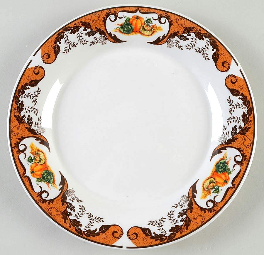 Pumpkin Harvest Dinner Plate by American Atelier-1