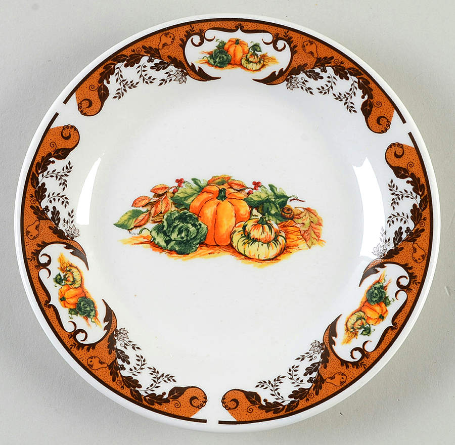 Pumpkin Harvest Bread & Butter Plate by American Atelier-1
