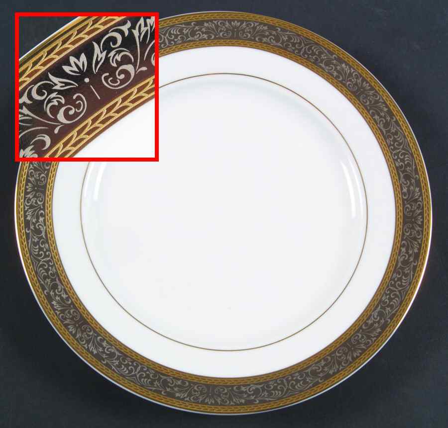 Buckingham (5769, Narrow Encrusted Band) Salad/Dessert Plate by American Atelier-1