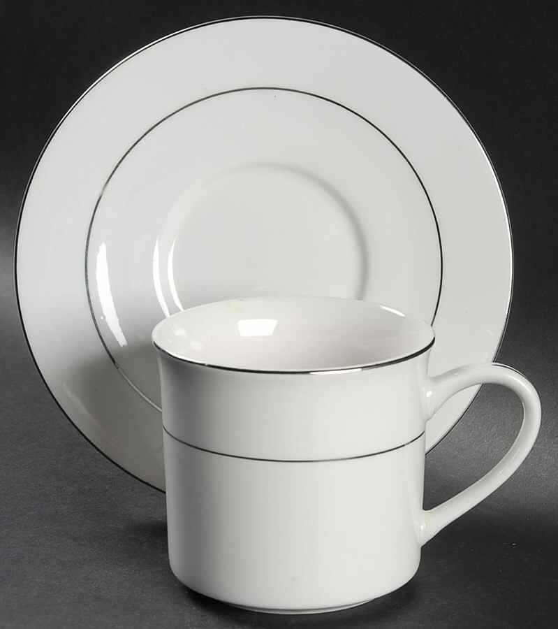 Imperial Silver Flat Cup & Saucer Set by American Atelier-1