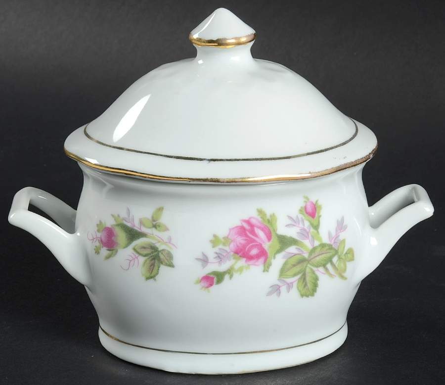 Rosebud Sugar Bowl & Lid by Allied Design-1