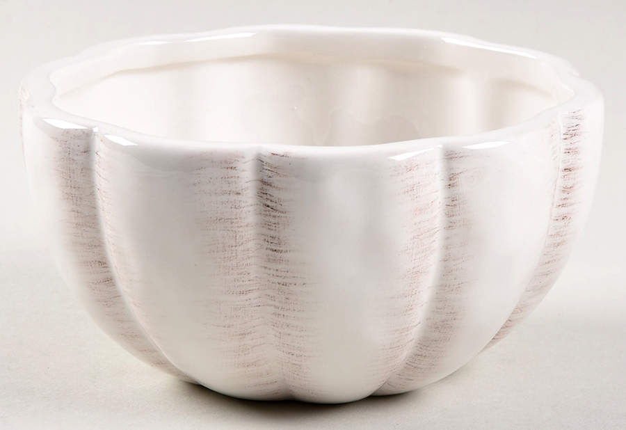 Pumpkin (Antique White) Covered Soup Bowl No Lid by American Atelier-1
