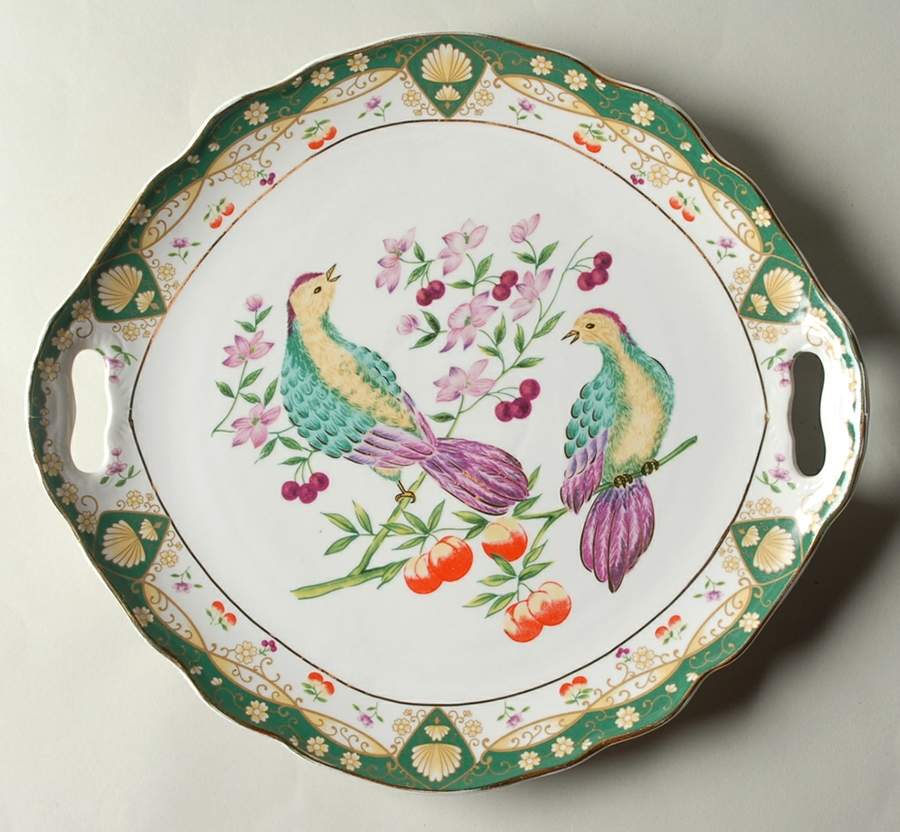 Paradise Handled Cake Plate by American Atelier-1