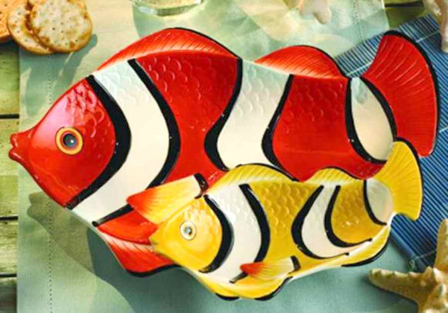 Tropical Fish 1 Piece Figural Chip and Dip by American Atelier-1