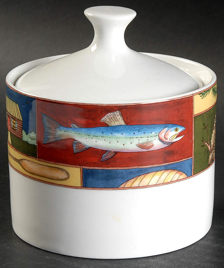 Northern Nights (Decal) Sugar Bowl & Lid by American Atelier-1