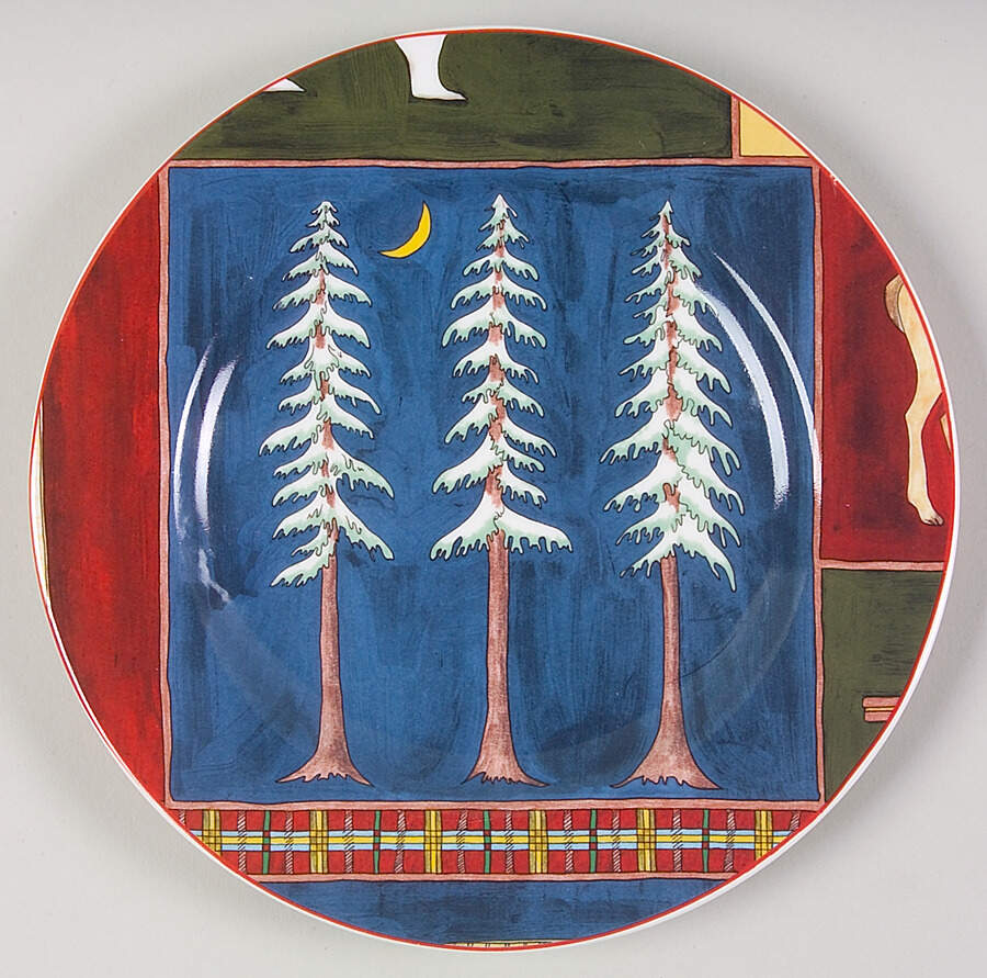 Northern Nights (Decal) Salad/Dessert Plate by American Atelier-1