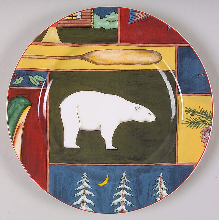 Northern Nights (Decal) Salad/Dessert Plate by American Atelier-1