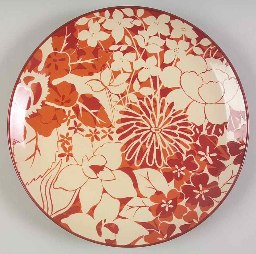Valle Red Dinner Plate by 222 Fifth (PTS)-1