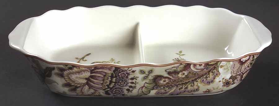 Gabrielle 11" Oval Divided Vegetable Bowl by 222 Fifth (PTS)-1