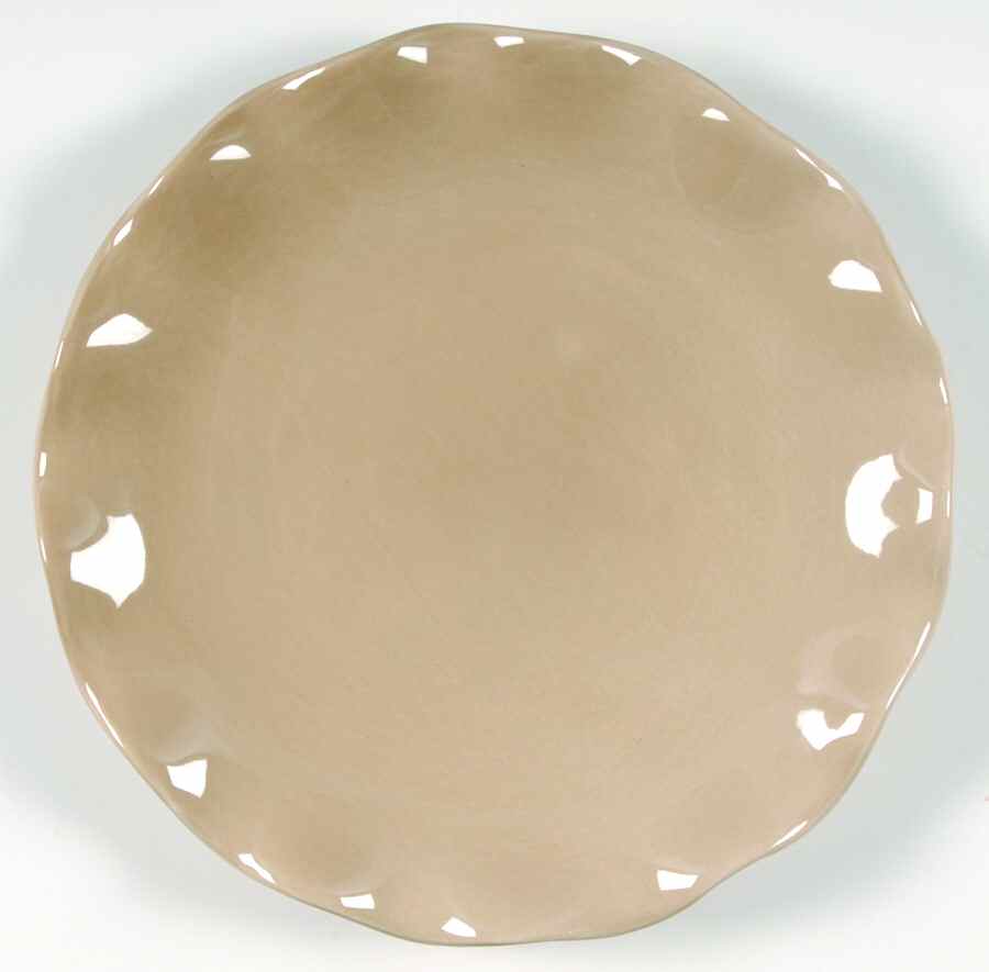 Ruffled Taupe Salad/Dessert Plate by Ambiance-1