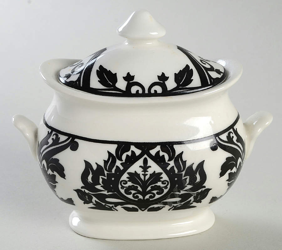 Muse Black Sugar Bowl & Lid by 222 Fifth (PTS)-1