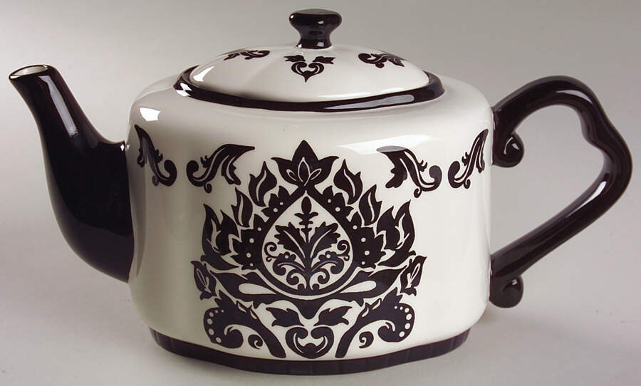 Muse Black Teapot & Lid by 222 Fifth (PTS)-1