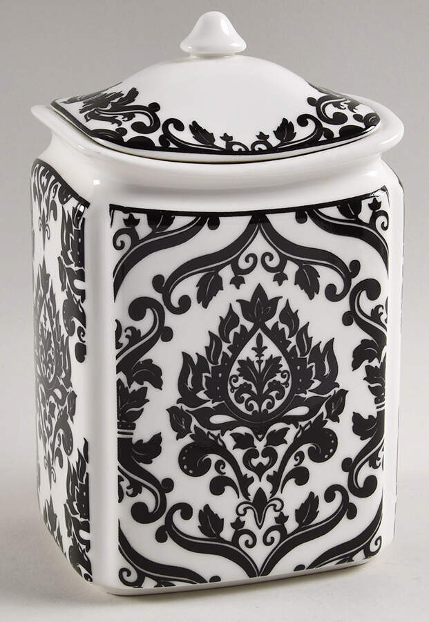 Muse Black Medium Canister & Lid by 222 Fifth (PTS)-1