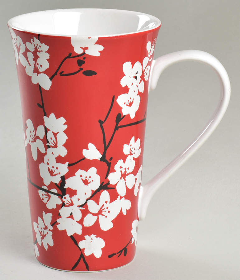 Mia Blossoms Red (Soft Square) Latte Mug by 222 Fifth (PTS)-1