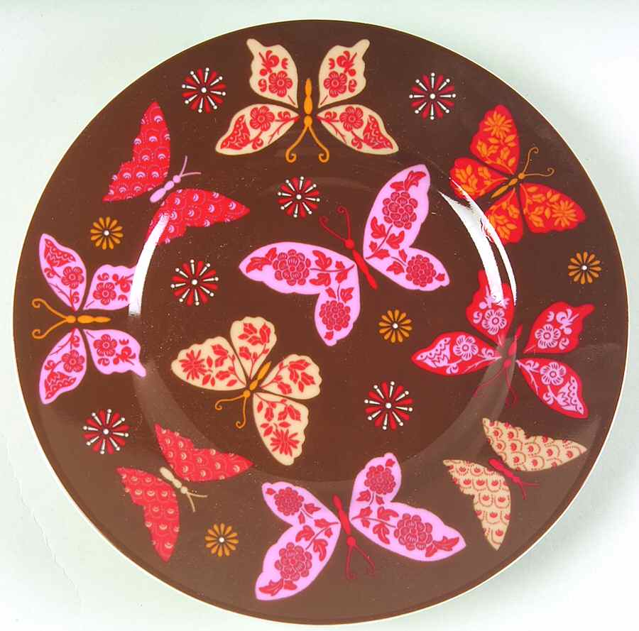 Butterfly Dream Brown Salad Plate by 222 Fifth (PTS)-1