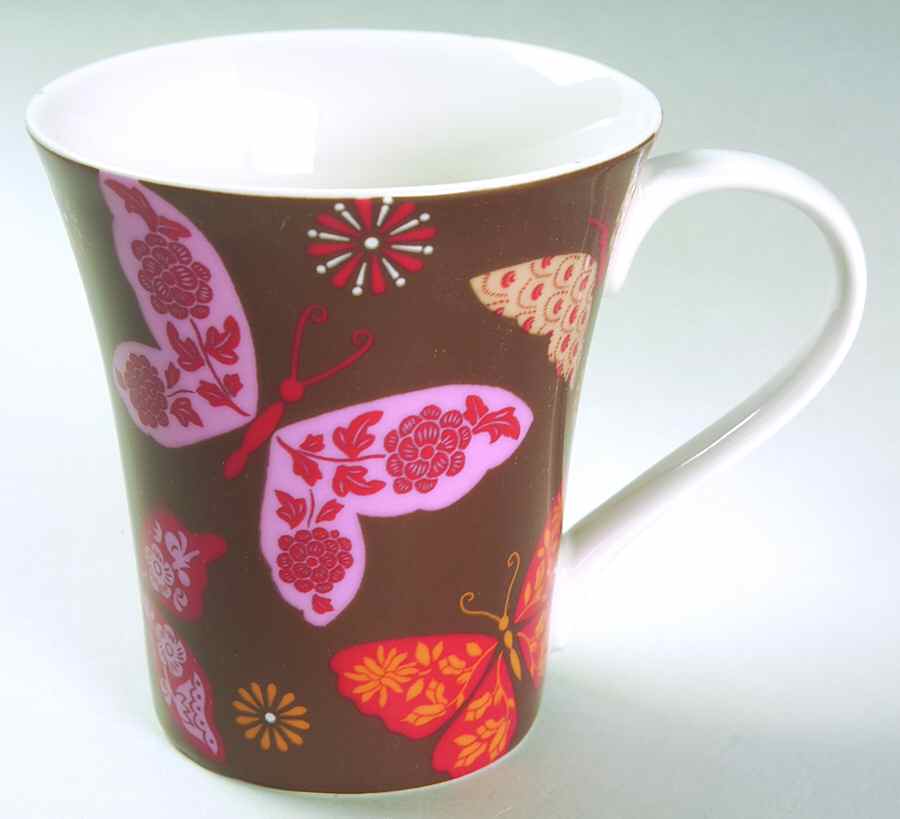 Butterfly Dream Brown Mug by 222 Fifth (PTS)-1