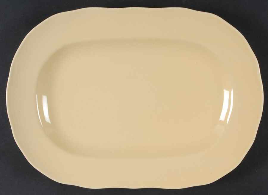 Roddi Butter Yellow 14" Oval Serving Platter by 222 Fifth (PTS)-1