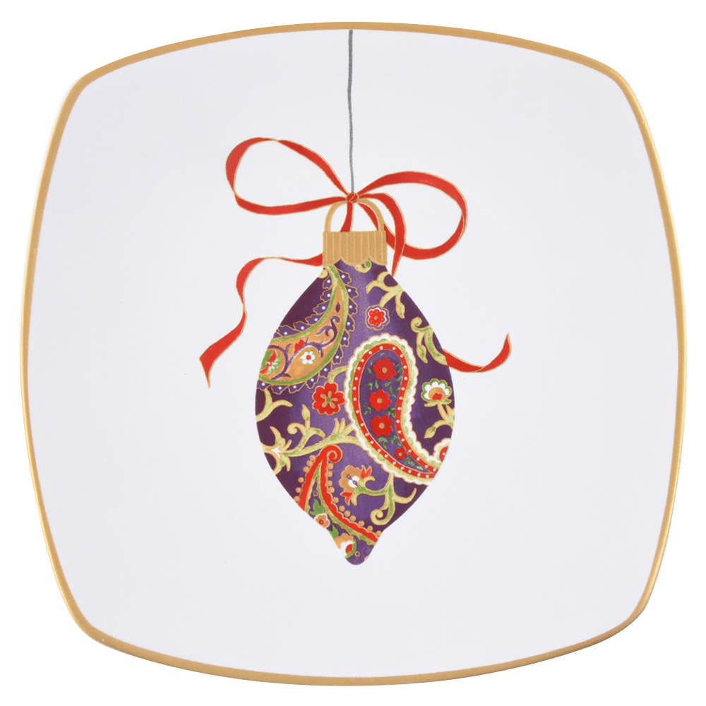 Paisley Ornaments Salad/Dessert Plate by 222 Fifth (PTS)-1