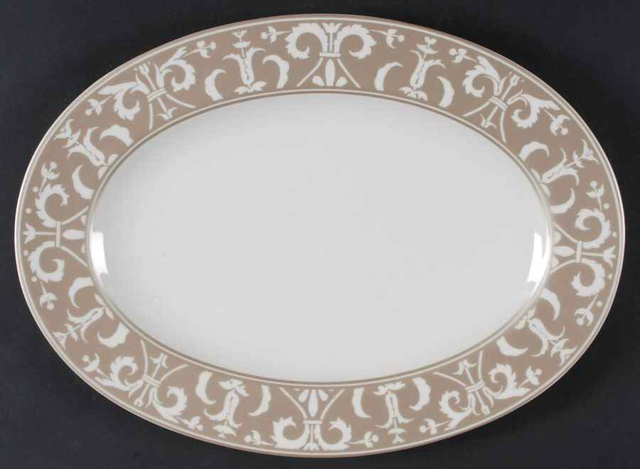 Vertoni Pewter 14" Oval Serving Platter by 222 Fifth (PTS)-1