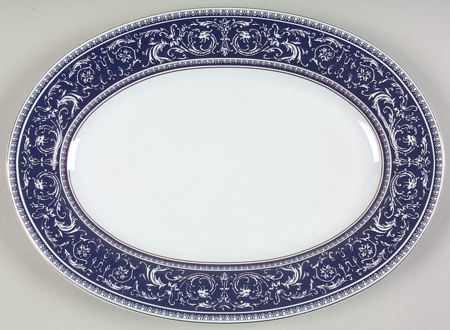 Star of David 14" Oval Serving Platter by 222 Fifth (PTS)-1