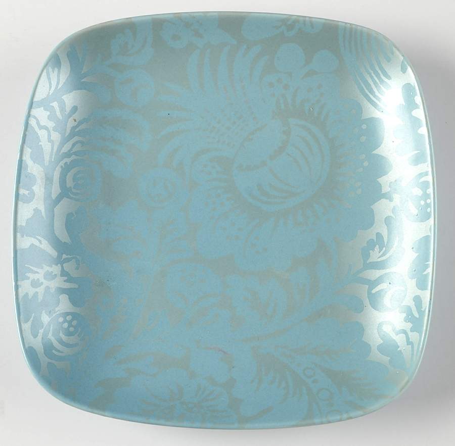 Paradise Chintz Stone Blue Salad Plate by 222 Fifth (PTS)-1