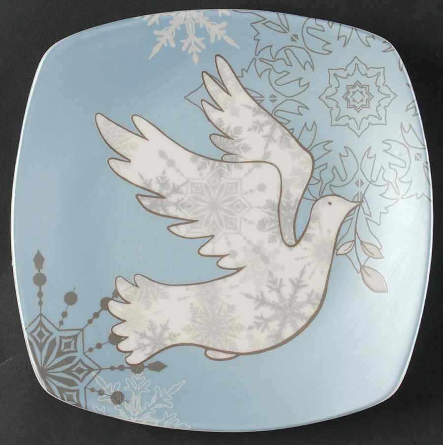 Snowy Dove Salad Plate by 222 Fifth (PTS)-1