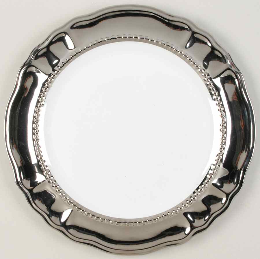 Titanium Baroque Dinner Plate by Ambiance-1