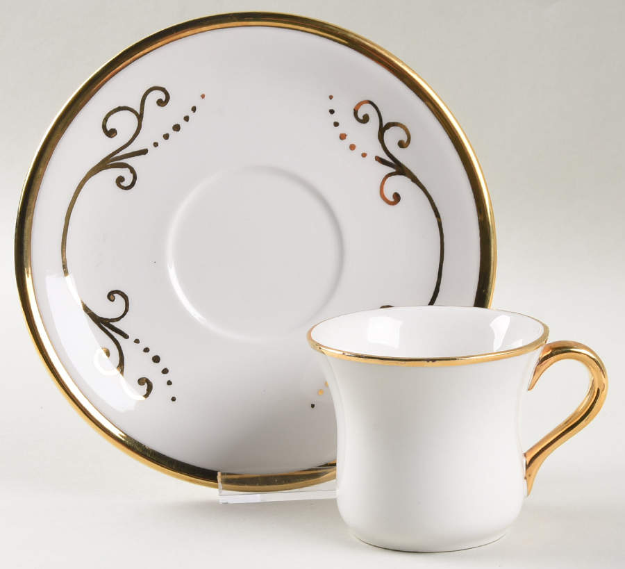 Maltby Lustree Flat Cup & Saucer Set by Abigails-1