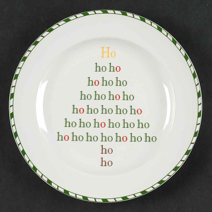 Ho Ho Ho Christmas Salad Plate by 222 Fifth (PTS)-1