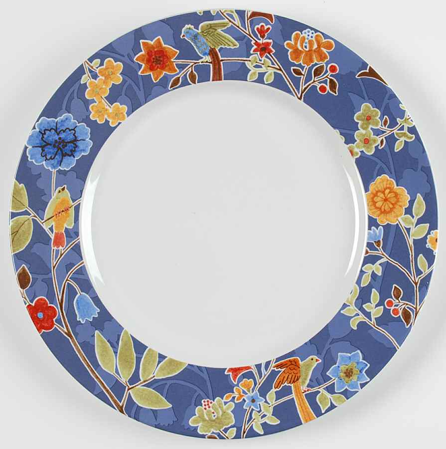 Bird Delight Purple Dinner Plate by 222 Fifth (PTS)-1