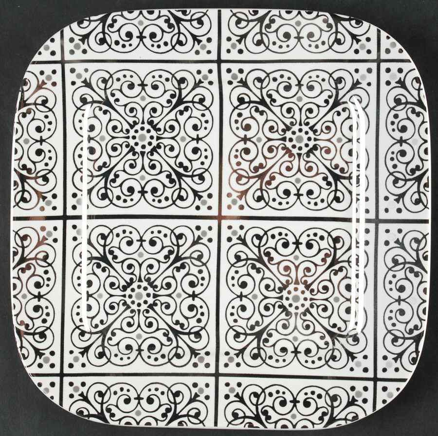Contessa Platinum Square Salad Plate by 222 Fifth (PTS)-1