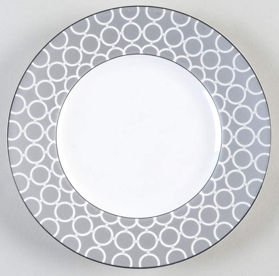 Chain Link Gray (Mica) Salad Plate by 222 Fifth (PTS)-1