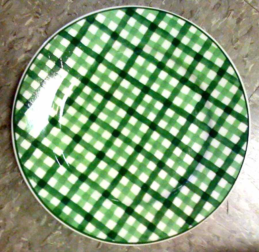 Gingham Rose Salad Plate by American Atelier-1