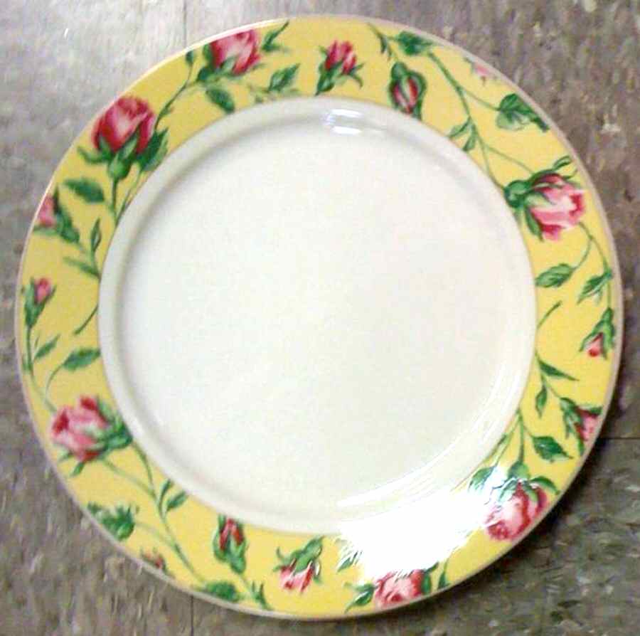 Gingham Rose Dinner Plate by American Atelier-1