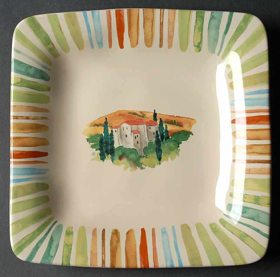 Tuscan Villa Square Salad Plate by 222 Fifth (PTS)-1